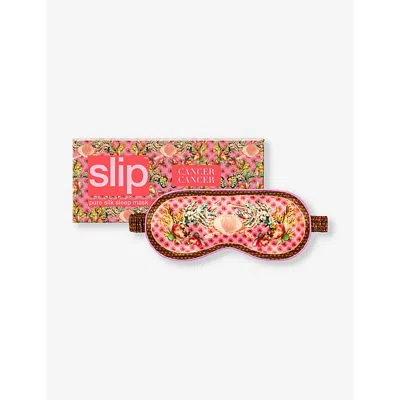 Slip Womens Cancer Graphic-print Silk Eye Mask In Red