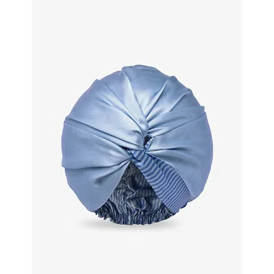 Slip Womens Cornflower Pure Silk Turban In Blue