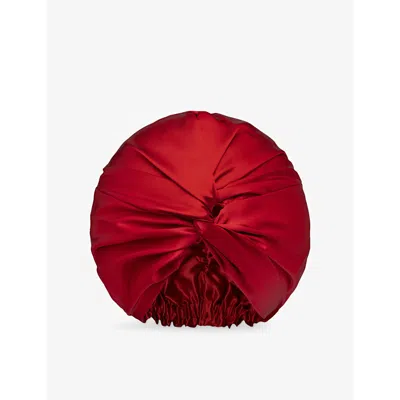 Slip Womens Scarlet Pure Silk Turban In Red