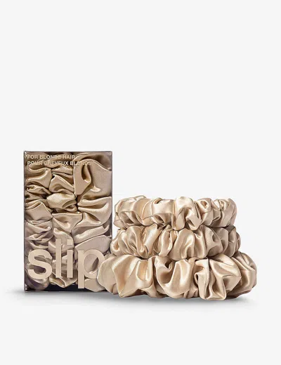 Slip Silk Scrunchies Pack Of Three In White
