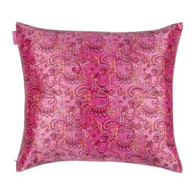 Slip X Alice + Olivia Pure Silk 80x80 Pillowcase - Spring Paisley In Pink