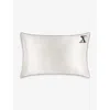 Slip X Queen Letter-embroidered Silk Pillowcase 51cm X 76cm
