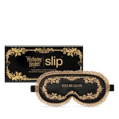 Slip X Wuthering Heights Pure Silk Embroidered Contoured Sleep Mask With Lace Trim