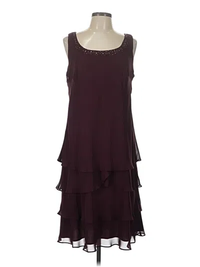 Pre-owned Slny Casual Dress In Burgundy