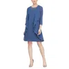 Slny Petites Womens Mini Embellished Two Piece Dress In Multi