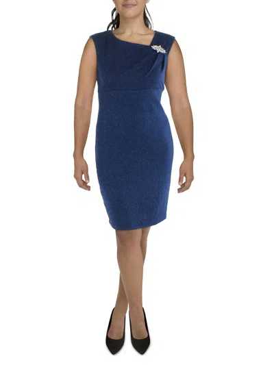 Slny Womens Embellished Midi Cocktail And Party Dress In Blue