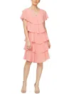 Slny Womens Embellished Midi Cocktail And Party Dress In Multi