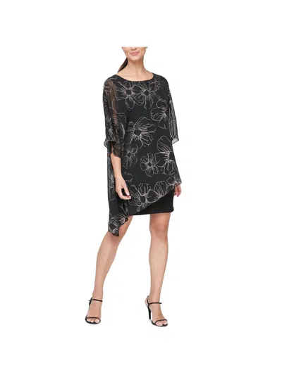 Slny Womens Metallic Popover Cocktail And Party Dress In Multi