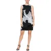 Slny Womens Mini Overlay Shift Dress In Black