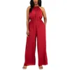 Slny Womens Sequined Sleeveless Evening Dress In Red
