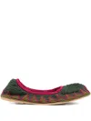 Slo_hand_made Crochet-knit Ballet Flats