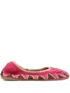 Slo_hand_made Crochet Patterned Ballet Flats