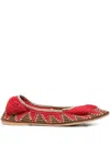 Slo_hand_made Crochet Patterned Ballet Flats