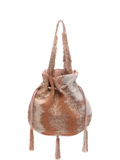 Slo_hand_made Potli Bead-embellished Bucket Bag In Multi