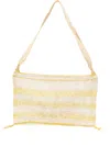 Slo_hand_made Striped Tassel Tote Bag In Yellow