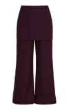 Sloan Exclusive Combination Wool Trousers In Purple