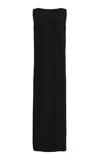 Sloan Exclusive Crepe Boat-neck Gown In Black