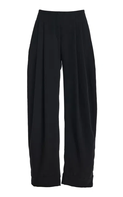Sloan Exclusive Pleated Barrel Pants In Black