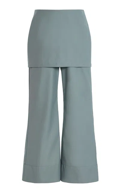 Sloan Exclusive The Combination Twill Flared Pants In Blue