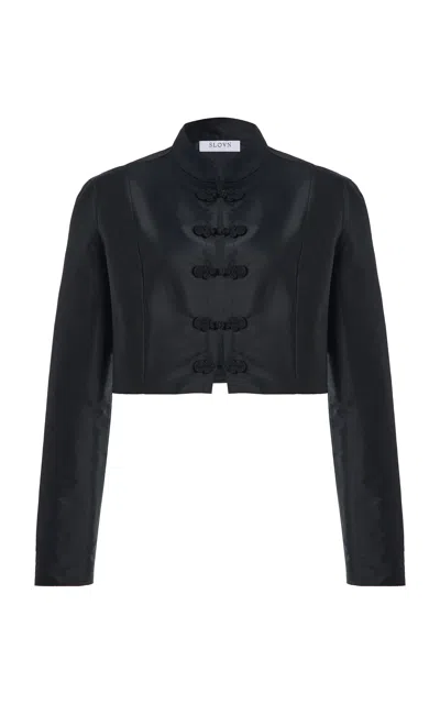 Sloan Exclusive The Fitted Crepe Top In Black