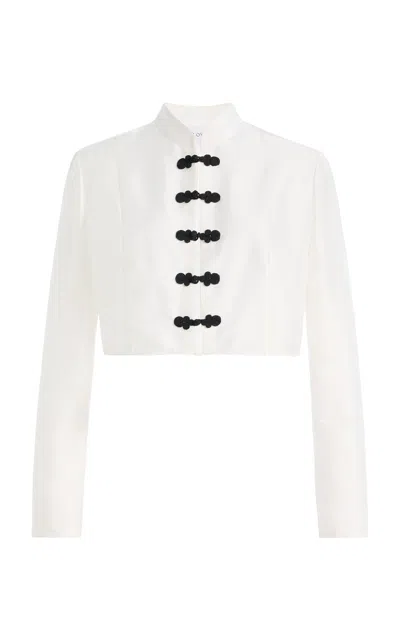 Sloan Exclusive The Fitted Crepe Top In Ivory