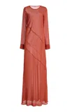 Sloan Exclusive The Georgette Sheer Gown In Orange