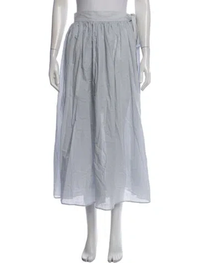 Pre-owned Sloan Mesh Accents Long Skirt In Grey