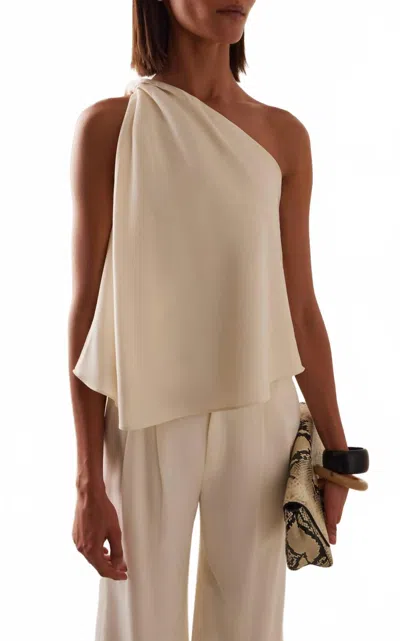 Sloan One Shoulder Top In Ivory In Neutral