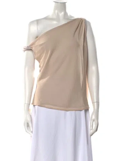 Pre-owned Sloan One-shoulder Sleeveless Top In Neutral
