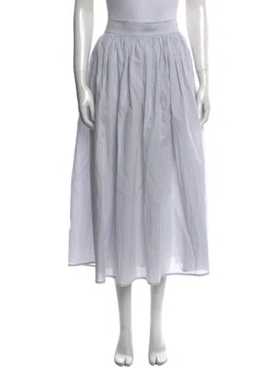 Pre-owned Sloan Pleated Accents Midi Length Skirt In Purple