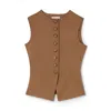 Sloan The Sculpted Vest In Brown