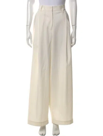 Pre-owned Sloan Wool Wide Leg Pants In Neutral
