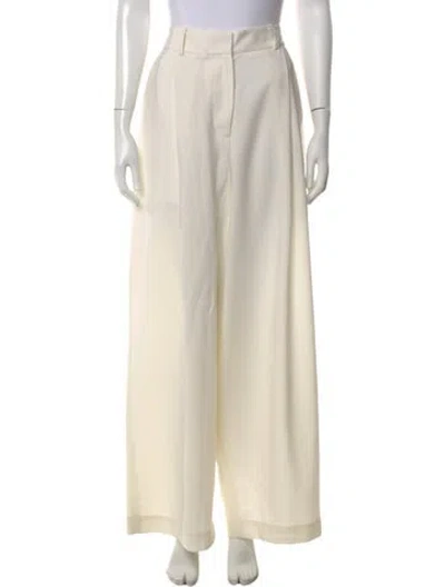 Pre-owned Sloan Wool Wide Leg Pants In Neutral