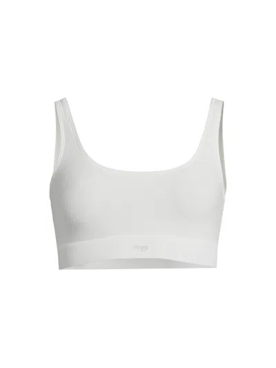 Sloggi Ever Ease Bralet Top In Silk White