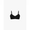 Sloggi Womens Black Ever Ease Padded Non-wired Cotton-blend Bra