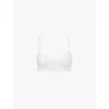 Sloggi Womens Silk White Ever Ease Padded Non-wired Cotton-blend Bra In Silk White