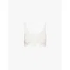 Sloggi Womens Silk White Ever Ease Scoop-neck Stretch-cotton Bralette In Silk White