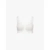 Sloggi Womens Silk White Zero Feel Stretch-woven Bralette In Silk White
