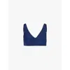 Sloggi Womens Vy Blue Zero Feel 2.0 Soft Non-wired Stretch-woven Bra In Navy Blue
