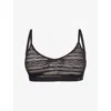 Sloggi Womens Black Free Evolve Padded Lace Bra In Black