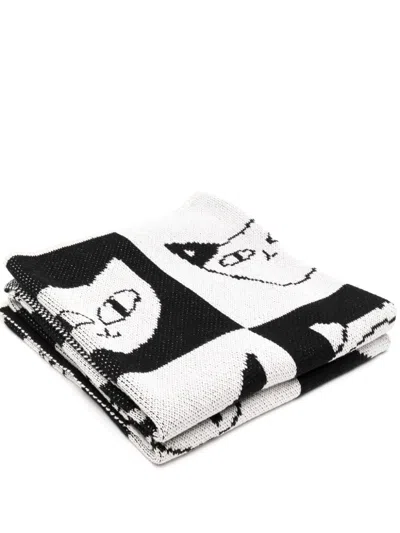 Slowdown Studio Cat Bingo Blanket (102cm X 76cm) In Black