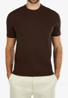 Slowear Basic Crewneck T-shirt In Brown