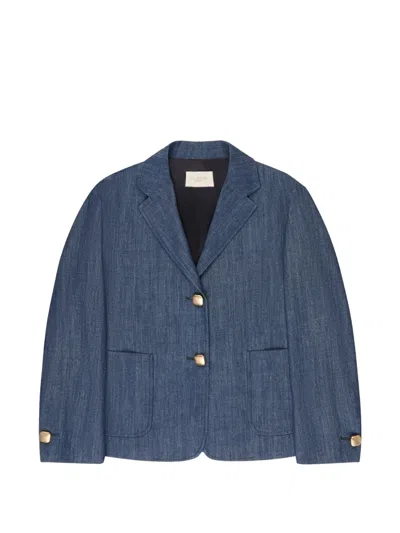 Slowear Boxy-fit Button-fastening Blazer In Blue