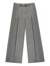 Slowear Buckle-strap Wide-leg Trousers In Gray