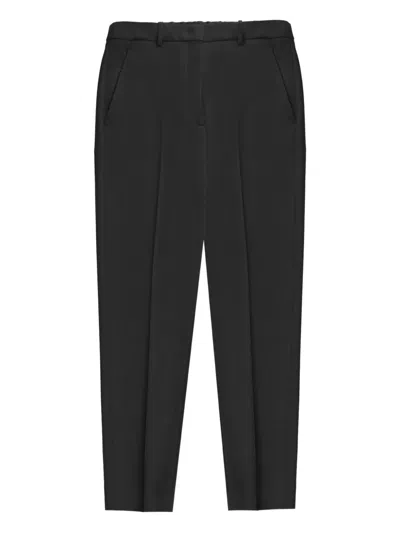 Slowear Button Closure Wool Trousers In Black