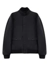 Slowear Button-up Bomber Jacket In Black