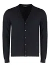 Slowear Cardigan In Virgin Wool In Black