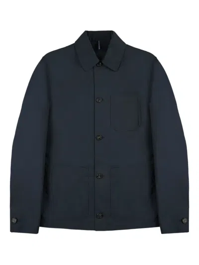 Slowear Buttoned Chest-pocket Cotton Shirt In Blue