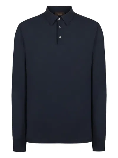 Slowear Buttoned-cuffs Polo Shirt In Blue