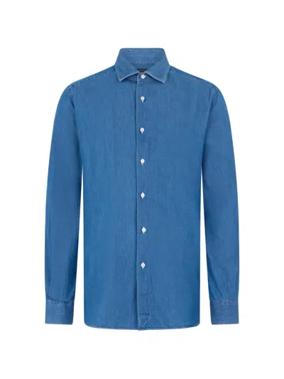 Slowear Buttoned Denim Shirt In Blue